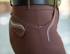 FITS Abbey Knee Patch Tread Breeches -Cavalleria Toscana Store A636Abbey kp Mahogany hip fits 29134.1659368769