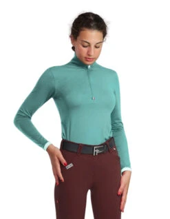 For Horses Gioconda Tech Shirt -Cavalleria Toscana Store Gioconda shirt jade for horses 81883.1625254671