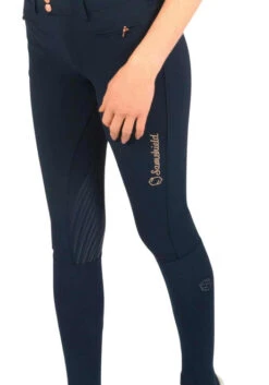 Samshield Diane Metal Dots Breeches Full Grip -Cavalleria Toscana Store adele or diane fg rose gold navy side detail DIANE METAL DOT RG samshield 59160.1654550416