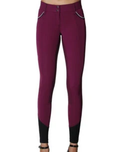 GhoDho Adena Breeches Grip Full Seat -Cavalleria Toscana Store adena fs grip breech plum front ghodho 12661.1656450101