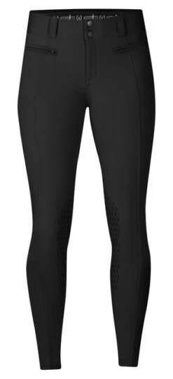 Kerrits Affinity Ice Fil Knee Patch Breeches -Cavalleria Toscana Store affinity ice fil KP breech black front 50408 kerrits 44193.1583874017