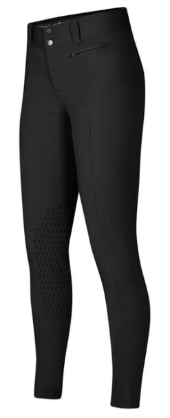 Kerrits Affinity Ice Fil Knee Patch Breeches -Cavalleria Toscana Store affinity ice fil KP breech black side 50408 kerrits 49037.1583874027