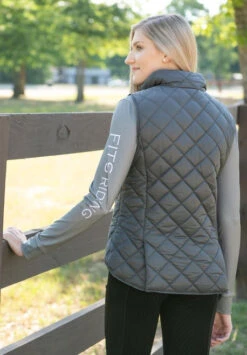 FITS Ainsley Quilted Vest -Cavalleria Toscana Store ainsley quilted vest ash back A717 1 fits 50679.1665448372