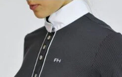 For Horses Alzira Pois Show Shirt -Cavalleria Toscana Store alzira pois black crop 2 for horses 36506.1567108331