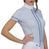 For Horses Alzira Pois Show Shirt -Cavalleria Toscana Store alzira show shirt pip blue for horses 10914.1596915638