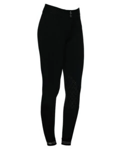 Cavalleria Toscana American Logo Tape Breeches -Cavalleria Toscana Store american breech logo tape black side PAD130 PA010 9999 CT 35903.1657326680