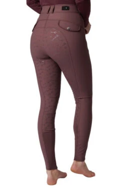 Horze Andrea High Waist Full Seat Breeches -Cavalleria Toscana Store andrea high waist fs dark mahogany side 36680 RMBU horze 09027.1652822500