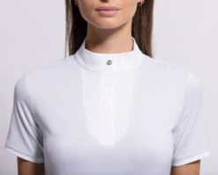 Samshield Apollina Short Sleeve Show Shirt -Cavalleria Toscana Store apollina show shirt ss grey lurex bib APOLLINA samshield 40210.1638916924