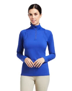 Ariat Auburn Quarter Zip Baselayer -Cavalleria Toscana Store auburn 1 4 zip baselayer mazarine blue front 10039496 ariat 48391.1645308602