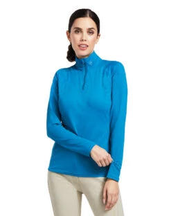 Ariat Auburn Quarter Zip Baselayer -Cavalleria Toscana Store auburn 1 4 zip baselayer saxony blue front 10039494 ariat 2 40524.1662078744