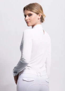Samshield Camille Show Shirt Long Sleeve -Cavalleria Toscana Store camille show shirt white back 8583 samshield 24310.1638829148