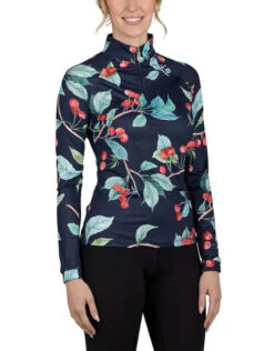 Kastel Denmark Navy Cherry Shirt Long Sleeve