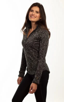 Goode Rider Chill Out Fleece Top -Cavalleria Toscana Store chill out fleece top heather black side 18160 4059 goode rider 78101.1666131398