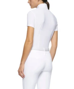 Cavalleria Toscana Hunter Competition Shirt Short Sleeve -Cavalleria Toscana Store competition SS poplin bib white back CAD192 JE002 0001 cavalleria 08512.1690565773