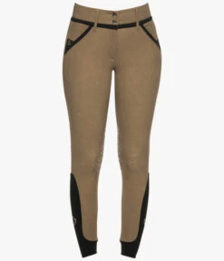 Cavalleria Toscana Contrast Trim Breeches Full Grip -Cavalleria Toscana Store contrast trim breech beigefan front PAD145 JE161 F103 CT 01501.1670626164
