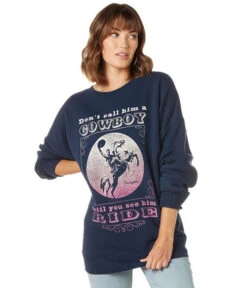 Wrangler Cowboy Ride Sweatshirt -Cavalleria Toscana Store cowboy ride sweatshirt navy front 112335643 wrangler 75748.1689438475