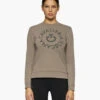 Cavalleria Toscana Orbit Logo Sweatshirt -Cavalleria Toscana Store ct orbit crew taupgrey front FED103 CO079 8C00 CT 91601.1667273263
