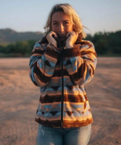 Outback Trading Dawn Print Fleece Jacket -Cavalleria Toscana Store dawn aztec jacket grey rider 29662 outback 76263.1675968469