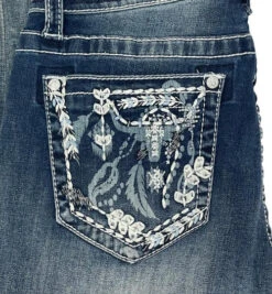 Grace In LA Easy Fit Steer Pocket Jean -Cavalleria Toscana Store easy fit cow pocket pocket EB61610 grace in la 26945.1657823391