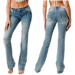 Grace In LA Jr Fit Steer Head Pocket Jeans -Cavalleria Toscana Store easy fit horseshoe front back EB51780 grace LA 1 08205.1689631895
