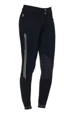 Cavalleria Toscana Embossed Stripe Breeches Knee Grip -Cavalleria Toscana Store embossed silicon stripe navy side PAD169 JE010 7001 cavalleria toscana 64312.1657139413