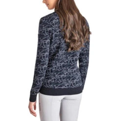 Equiline Engre Jacquard V-Neck Sweater