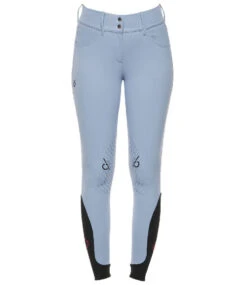 Cavalleria Toscana Team Red Stripe High Waist Breeches -Cavalleria Toscana Store high waist red stripe light blue front PAD162 JE010 7C00 CT 53642.1640812873