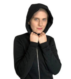 Equiline GlareG Rhinestone Hoodie -Cavalleria Toscana Store hoodie black hood mindy equiline 41483.1667609044