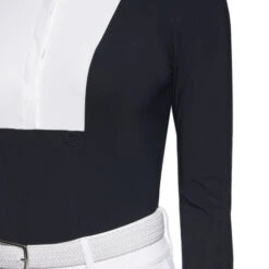 Cavalleria Toscana Hunter Competition Shirt Long Sleeve 10 Cavalleria Toscana Hunter Competition Shirt Long Sleeve -Cavalleria Toscana Store hunter competition LS navy closeup CAD191 JE002 7901 CT 83725.1690564918