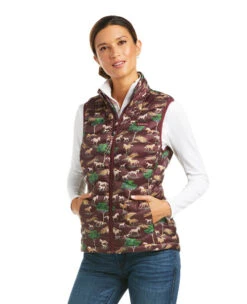 Ariat Ideal 3.0 Down Vest -Cavalleria Toscana Store ideal 3.0 down vest print pasture front 10037422 ariat 69708.1639703761