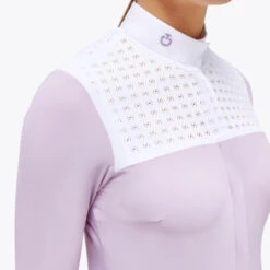 Cavalleria Toscana Jacquard Bib Show Shirt -Cavalleria Toscana Store jacquard bib show shirt mauve bib CAD234 JE140 2C01 CT 96256.1683743079