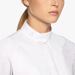 Cavalleria Toscana Bib Insert Competition Shirt Long Sleeve -Cavalleria Toscana Store jersey bib compet ls white detail CAD212 JE022 CT 57897.1659813697