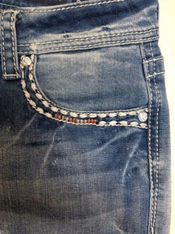 Grace In LA Jr Fit Steer Head Pocket Jeans -Cavalleria Toscana Store jr fit steerhead jean front pocket grace LA 47230.1687305959