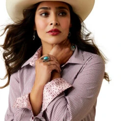 Ariat Kirby Stretch Shirt -Cavalleria Toscana Store kirby stripe ls pomegran detail 10043473 ariat 87072.1674771395