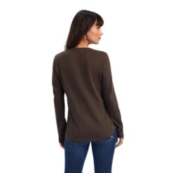 Ariat Lace Shoulder Henley Long Sleeve -Cavalleria Toscana Store lace shoulder henley ls brazil nut back 10041342 ariat 51882.1659990907