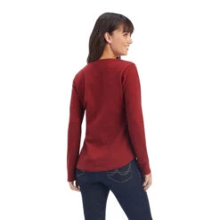 Ariat Lace Shoulder Henley Long Sleeve -Cavalleria Toscana Store lace shoulder henley ls rouge back 10041340 ariat 91398.1659990923