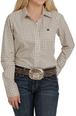 Cinch Ladies ArenaFlex Shirt Long Sleeve -Cavalleria Toscana Store lds arenaflex ls yellow front MSW9163003 cinch 16606.1659560121