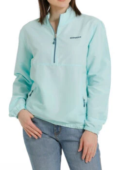 Ladies Cinch Windbreaker -Cavalleria Toscana Store lds windbreaker lt.blue front MAK7902001 cinch 82206.1677551131