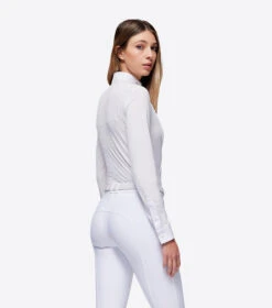 RG Mesh Competition Shirt Long Sleeve -Cavalleria Toscana Store mesh competition ls wht.wht back SHW001 JS001 0101 RG 76496.1670552779