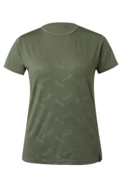 Horze Nina Tech Horse Print Tee 15 Horze Nina Tech Horse Print Tee -Cavalleria Toscana Store nina tech horse print tee olive front 33575 OVGR horze 52497.1652041130