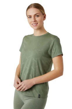 Cavalleria Toscana Store -Cavalleria Toscana Store nina tech horse print tee olive side 33575 OVGR horze 20385.1652041123