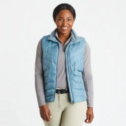 Piper Down Vest -Cavalleria Toscana Store piper down vest aquamarine front 30464 smartpak 00300.1665873008