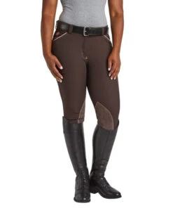 Piper Evolution Breeches Knee Patch -Cavalleria Toscana Store piper evolution kp brown pink front 33063 smartpak 06569.1665704810