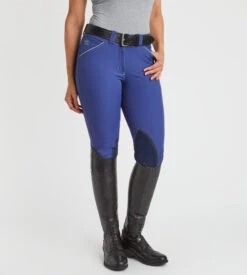 Piper Evolution Breeches Knee Patch -Cavalleria Toscana Store piper evolution kp saphire aquamarine front 33063 smartpak 95684.1665607488