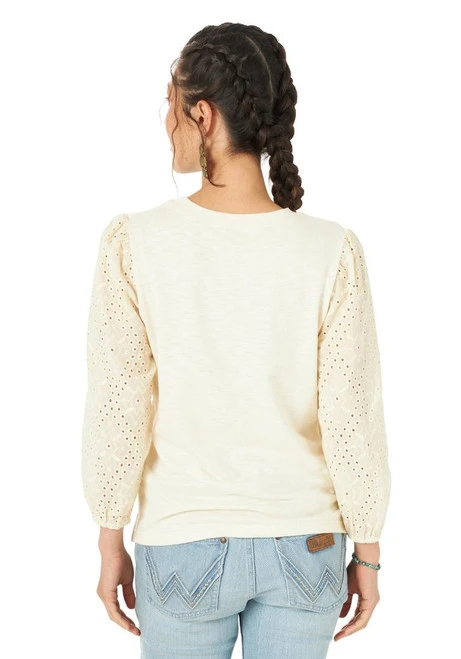 Wrangler Eyelet Poet Sleeve Top 4 Wrangler Eyelet Poet Sleeve Top - Image 2