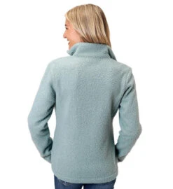 Roper Polar Fleece Zip Jacket -Cavalleria Toscana Store polar fleece zip mintgrn back 0309802506175 roper 06081.1666805036
