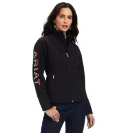 Ariat Rosas Team Softshell Jacket -Cavalleria Toscana Store rosas team softshell black front 10042115 ariat 77684.1661622300
