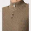 B Vertigo Ruth 1/4 Zip Sweater 1 B Vertigo Ruth 1/4 Zip Sweater -Cavalleria Toscana Store ruth sweater shiitake beige zipper 33546 SBE b vertigo 06065.1667873000