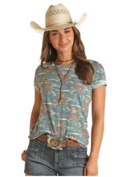 Rock & Roll Scenery Print Tee