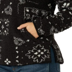 Wrangler Sherpa Zip Pullover -Cavalleria Toscana Store sherpa zip pullover black pocket 112317352 wrangler 55215.1660250340